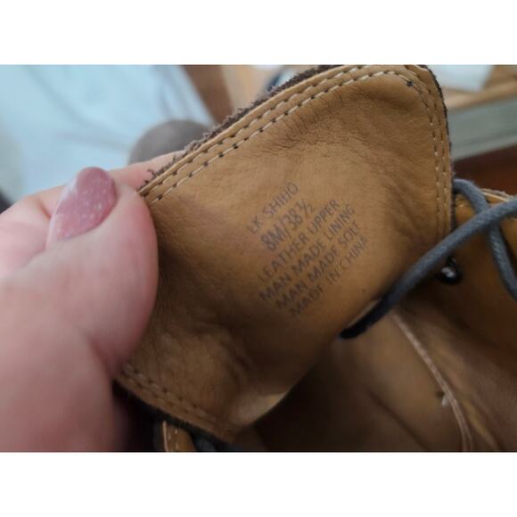 Lucky Brand Size 8 Leather Wedge Booties Tie Gray Short Boots Shoes - Picture 8 of 8